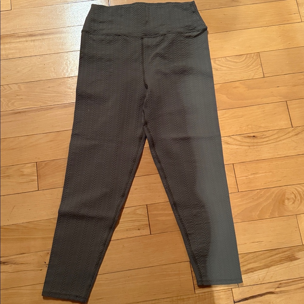 Green Textured Leggings made by Beach Riot